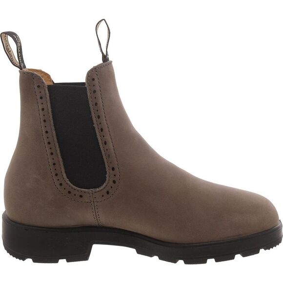 Blundstone Womens Taupe Leather High Top Ankle Chelsea Boots Shoes New in Box - Picture 3 of 3